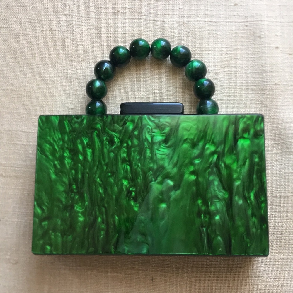 Elegant Acrylic Handbag/Crossbody (Green) - Picture 10 of 12